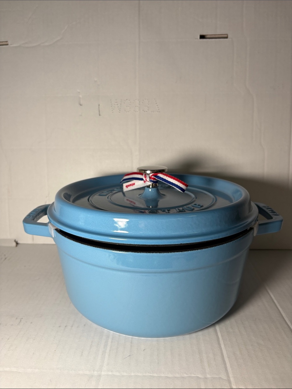 Staub Sky Blue Enameled Cast Iron Round Dutch Oven